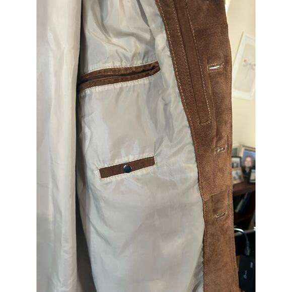 Wilsons Leather Vintage Y2K Brown Leather Suede M. Julian Jacket Size L Large - Picture 12 of 12